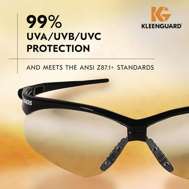 KleenGuard™ Nemesis Safety Glasses, Black Frame, Indoor/Outdoor Lens (ANS25685) Each