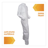 KleenGuard™ KGA35 Liquid and Particle Protection Coveralls, Elastic Wrist and Ankles, Medium, White, 25/Carton (ANS38926) Case of 25