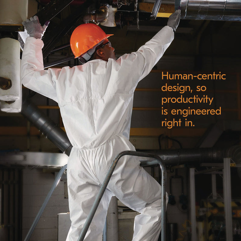 KleenGuard™ KGA35 Liquid and Particle Protection Coveralls, Elastic Wrist and Ankles, Large, White, 25/Carton (KCC38927) Case of 25
