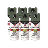 Rust-Oleum® Stops Rust 5-in-1 Spray Paint, Satin Earthy Green, 12 oz Aerosol Can, 6/Carton (RST383421) Case of 6