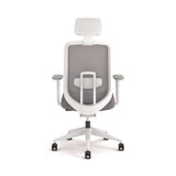 HON® Altern Mesh Back Task Chair, 17.95 to 21.1 Seat Height, Gray Seat, Gray/White Back, White Base (HONALTT1UMWHT)