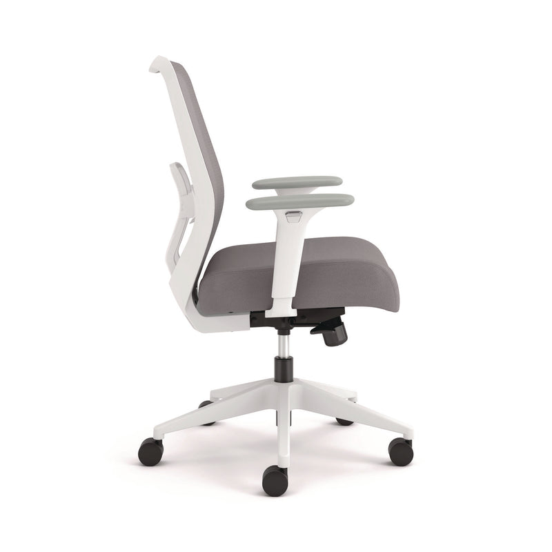 HON® Altern Mesh Back Task Chair, 17.95 to 21.1 Seat Height, Gray Seat, Gray/White Back, White Base (HONALTT1UMWHT)