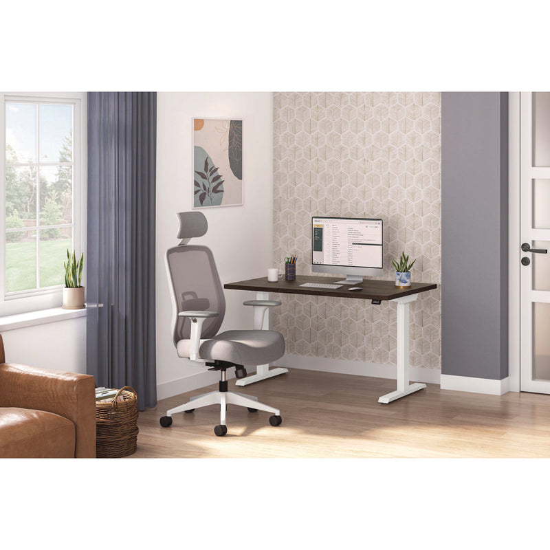 HON® Altern Mesh Back Task Chair, 17.95 to 21.1 Seat Height, Gray Seat, Gray/White Back, White Base (HONALTT1UMWHT)