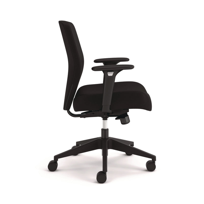 HON® Altern Upholstered Back Task Chair, 16.5 to 19.56 Seat Height, Black Seat, Black Back, Black Base (HONALTT1UUBLK)