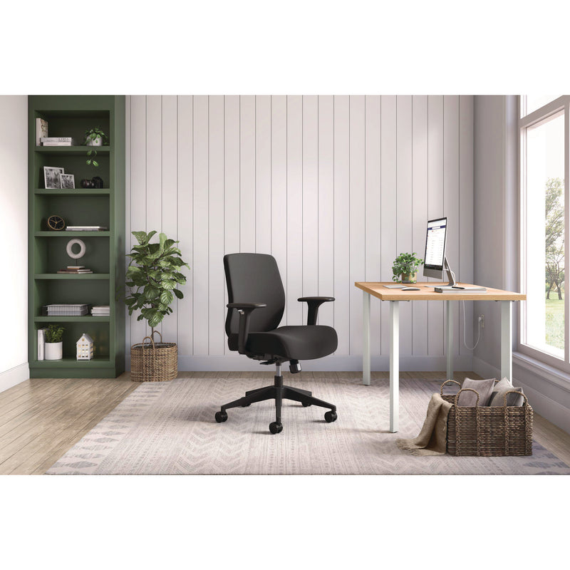 HON® Altern Upholstered Back Task Chair, 16.5 to 19.56 Seat Height, Black Seat, Black Back, Black Base (HONALTT1UUBLK)