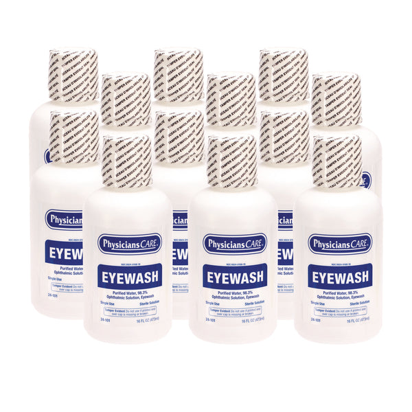 PhysiciansCare® by First Aid Only® Eye Wash, 16 oz Bottle, 12/Carton (FAO24101001EA) Each