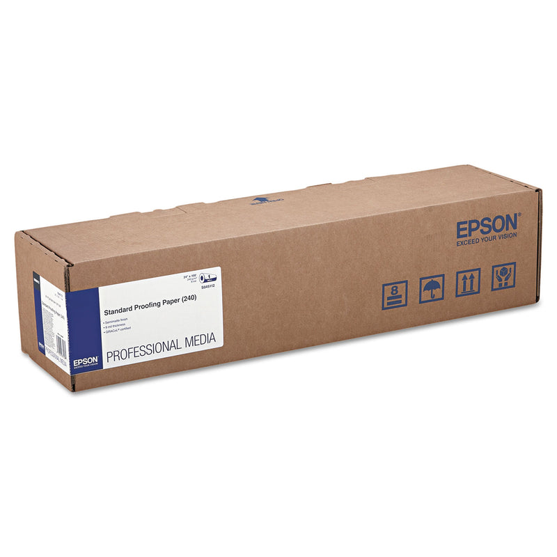 Epson® Standard Proofing Paper Roll, 9 mil, 24" x 100 ft, Semi-Matte White (EPSS045112) Each