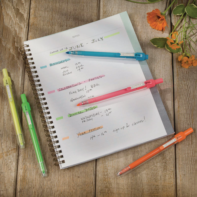 Zebra® Z-Grip Retractable Highlighter Markers, Assorted Neon Ink, Chisel Tip, Assorted Neon Barrel, Dozen (ZEB71200) 1 Dozen