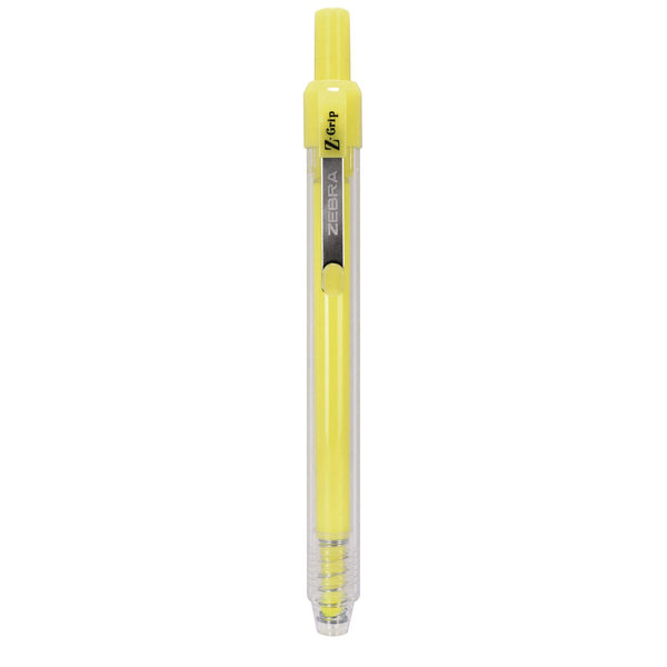 Zebra® Z-Grip Retractable Highlighter Markers, Neon Yellow Ink, Chisel Tip, Neon Yellow Barrel, Dozen (ZEB71250) 1 Dozen