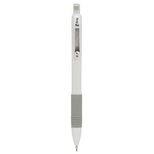 Zebra® Z-Grip Plus Mechanical Pencil, 0.7, (#2), Black Lead, White Barrel, Dozen (ZEB50400) 1 Dozen