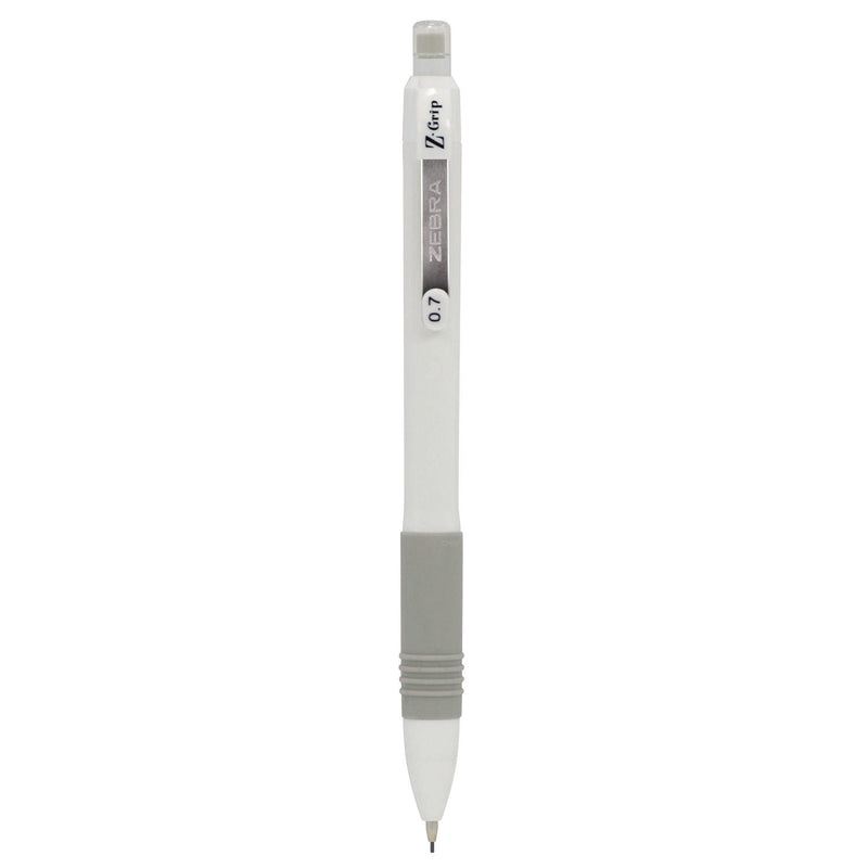Zebra® Z-Grip Plus Mechanical Pencil, 0.7, (#2), Black Lead, White Barrel, Dozen (ZEB50400) 1 Dozen