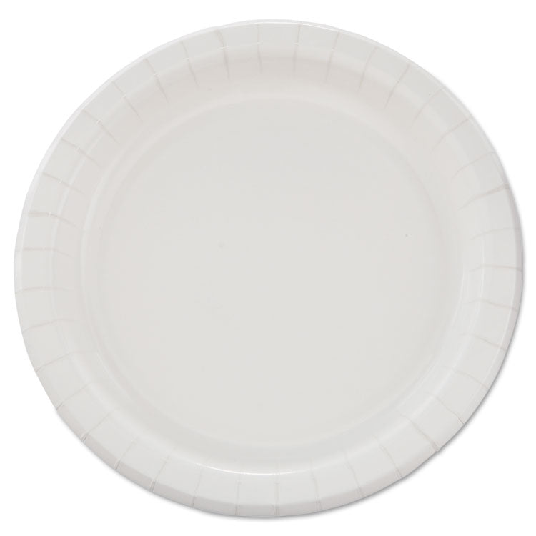 SOLO® Bare Eco-Forward Clay-Coated Paper Dinnerware, Plate, 8.5" dia, White, 125/Pack, 4 Packs/Carton (SCCMP9BR2054) Case of 500