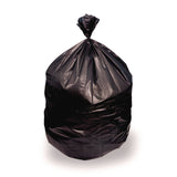 Heritage High-Density Waste Can Liners, 10 gal, 8 mic, 24" x 24", Black, Roll, 1,000/Carton (HERZ4824LKR01) Case of 1000