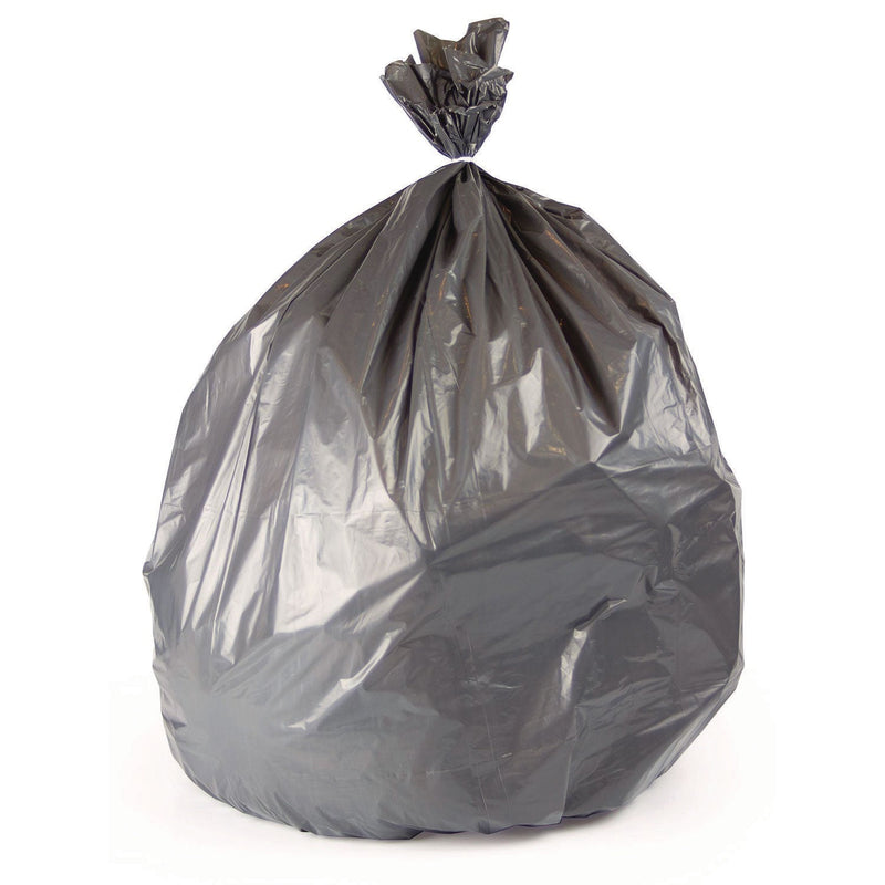 Heritage Linear Low-Density Can Liners, 55 gal, 1.7 mil, 39" x 56", Silver, Flat Pack, 50/Carton (HERH7856WS) Case of 50