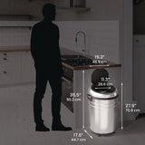 HLS Commercial® Extra-Large Sensor Trash Can with Wheels, 18 gal, Plastic/Stainless Steel (HLMHLS18RC) Each