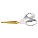 Fiskars® SoftGrip Titanium Scissors, 8" Long, 4" Cut Length, Offset White Handle (FSK1069766) Each
