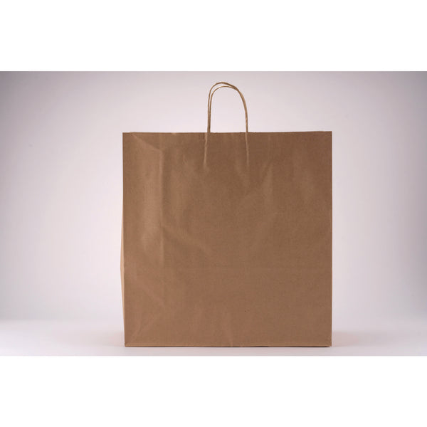 Kari-Out® Kraft Paper Bags, Natural Twisted-Paper Handles, 18" x 7" x 18.5", Brown Kraft, 200/Bundle (KOT1200180) 1 BD