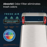 HLS Commercial® Open Top Recycle Bin with Color-Coded Lid, 21 gal, Plastic/Stainless Steel, Silver/Blue (HLMHLS21UOTREC) Each