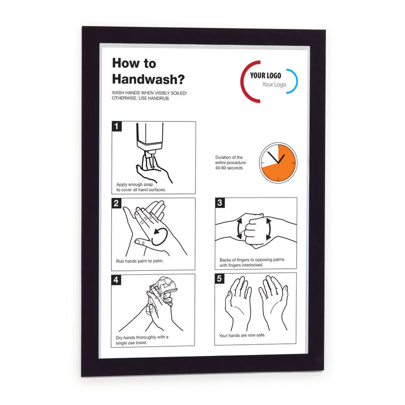 Durable® DURAFRAME MAGNETIC Sign Holder Frame, 13.39 x 17.87, Black Frame, 2/Pack (DBL464701) Pack of 2