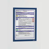 Durable® Infoframe DURAFRAME Self Adhesive Double Sided Sign Holder, 9.5 x 12, Dark Blue Frame, 2/Pack (DBL476807) Pack of 2