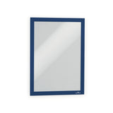 Durable® Infoframe DURAFRAME Self Adhesive Double Sided Sign Holder, 9.5 x 12, Dark Blue Frame, 2/Pack (DBL476807) Pack of 2