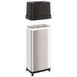 HLS Commercial® Dual Push Door Trash Can, 24 gal, Stainless Steel, Silver/Black (HLMHLS24DPO) Each