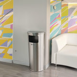 HLS Commercial® Side-Entry Trash Can with Wall Mount, 9 gal, Stainless Steel, Silver (HLMHLSC01G09A) Each