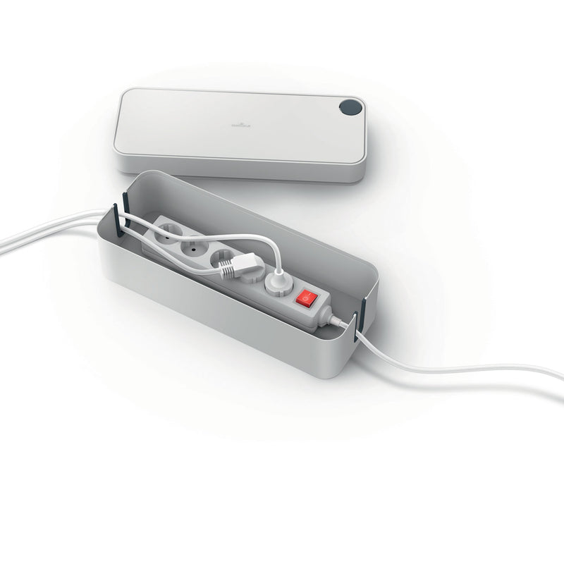 Durable® CAVOLINE Cable Management Box, 16" w x 6.1" d x 5.5" h, Large, Charcoal (DBL503037) Each