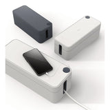 Durable® CAVOLINE Cable Management Box, 16" w x 6.1" d x 5.5" h, Large, Charcoal (DBL503037) Each