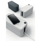 Durable® CAVOLINE Cable Management Box, 9.6" w x 4.96" d x 4.56" h, Small, Charcoal (DBL503537) Each