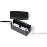 Durable® CAVOLINE Cable Management Box, 9.6" w x 4.96" d x 4.56" h, Small, Charcoal (DBL503537) Each