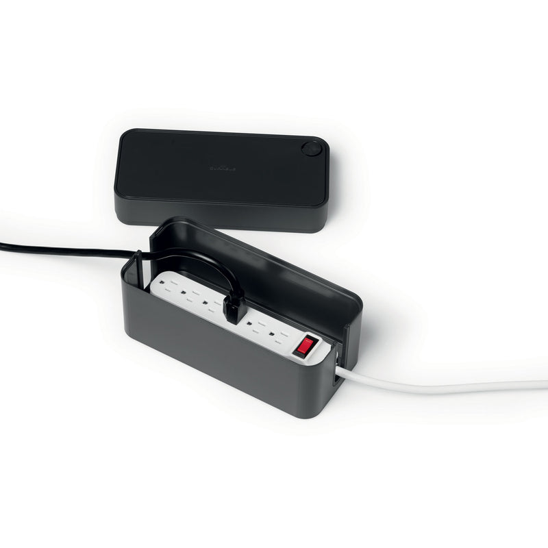 Durable® CAVOLINE Cable Management Box, 9.6" w x 4.96" d x 4.56" h, Small, Charcoal (DBL503537) Each