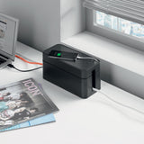 Durable® CAVOLINE Cable Management Box, 9.6" w x 4.96" d x 4.56" h, Small, Charcoal (DBL503537) Each