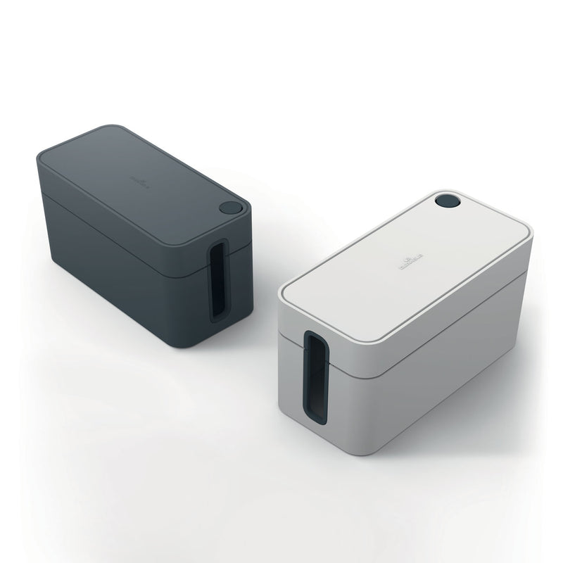 Durable® CAVOLINE Cable Management Box, 9.6" w x 4.96" d x 4.56" h, Small, Charcoal (DBL503537) Each