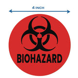 HLS Commercial® Vinyl Decals, Biohazard, 4" Diameter, Red/Black, 3/Pack (HLMHLSKERHAZ3) Pack of 3