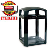 Rubbermaid® Commercial Stationary/Moving Collar for Container, Square, 26.25 x 26.25 x 4, Black (SGSFG3975L3BLA) Each
