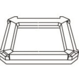 Rubbermaid® Commercial Stationary/Moving Collar for Container, Square, 26.25 x 26.25 x 4, Black (SGSFG3975L3BLA) Each