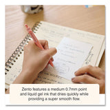 uniball® Zento Gel Pen, Retractable, Medium 0.7 mm, Black Ink, Adobe/Linen/Mist/Umber Barrel Colors, Dozen (UBC70660) 1 Dozen