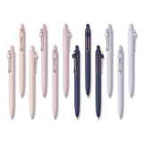 uniball® Zento Gel Pen, Retractable, Medium 0.7 mm, Black Ink, Coastal/Fog/Ivory/Lavender Barrel Colors, Dozen (UBC70663) 1 Dozen