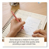 uniball® Zento Gel Pen, Retractable, Medium 0.7 mm, Black Ink, Coastal/Fog/Ivory/Lavender Barrel Colors, Dozen (UBC70663) 1 Dozen
