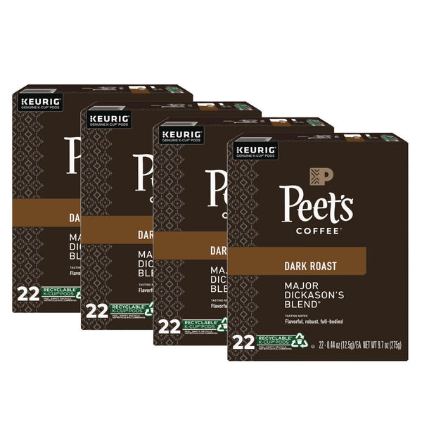Peet's Major Dickason's Blend K-Cups, Regular, 88/Carton (GMT6547CT) Case of 88