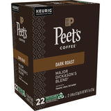 Peet's Major Dickason's Blend K-Cups, Regular, 88/Carton (GMT6547CT) Case of 88