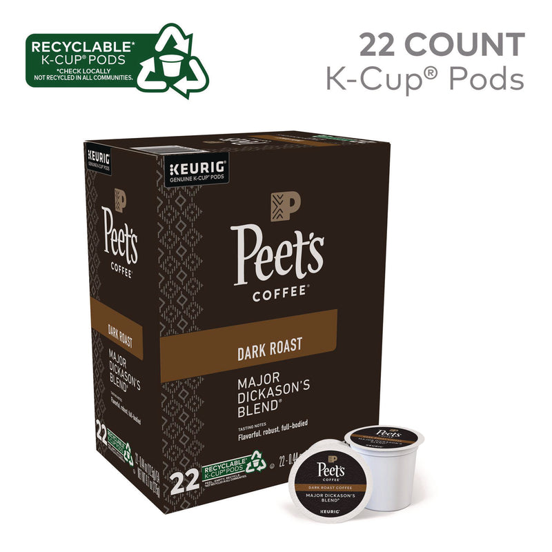 Peet's Major Dickason's Blend K-Cups, Regular, 88/Carton (GMT6547CT) Case of 88