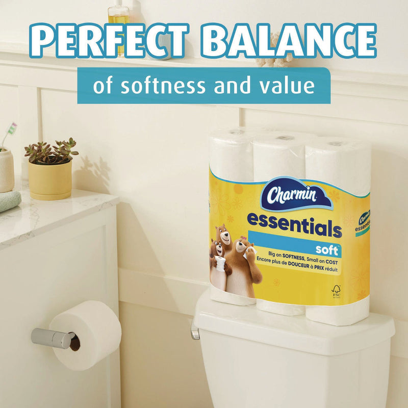 Charmin® Essentials Soft Bathroom Tissue, Septic Safe, 2-Ply, White, 330 Sheets/Roll, 12 Rolls/Pack, 4 Packs/Carton (PGC03154) Each