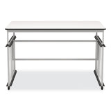 Luxor MBS Classroom Science Lab Makerspace Table, Rectangular, 60.25 x 39.25 x 38, White Top, Gray Base/Legs (LXCDTTB001) Each