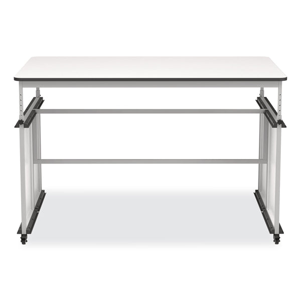 Luxor MBS Classroom Science Lab Makerspace Table, Rectangular, 60.25 x 39.25 x 38, White Top, Gray Base/Legs (LXODTTB001) Each