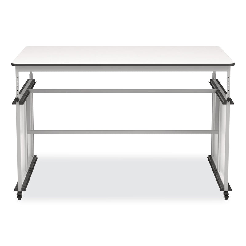 Luxor MBS Classroom Science Lab Makerspace Table, Rectangular, 60.25 x 39.25 x 38, White Top, Gray Base/Legs (LXODTTB001) Each