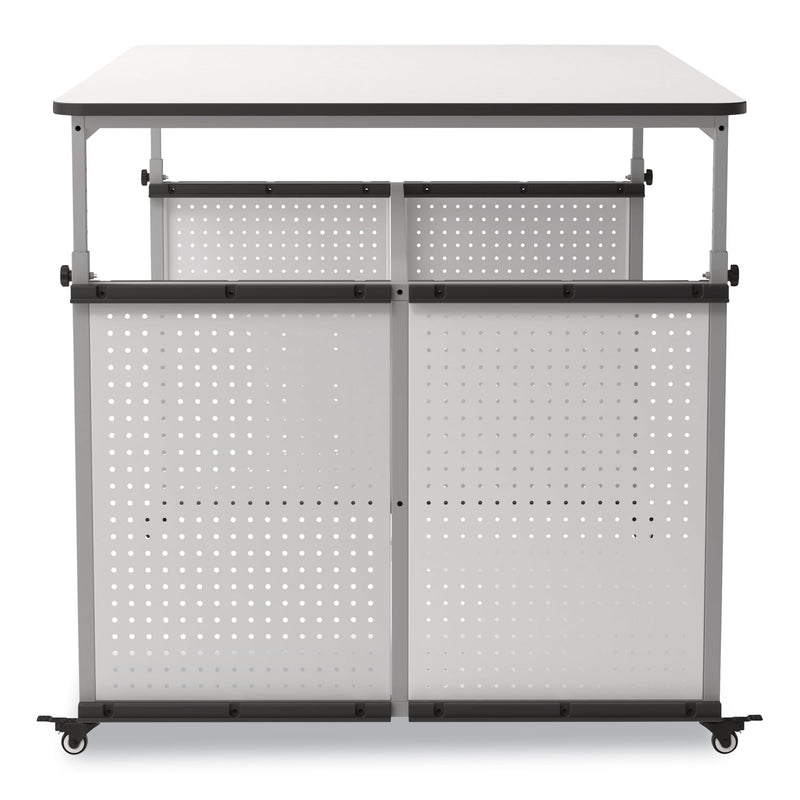 Luxor MBS Classroom Science Lab Makerspace Table, Rectangular, 60.25 x 39.25 x 38, White Top, Gray Base/Legs (LXODTTB001) Each