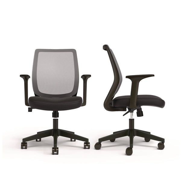 Alera® Wessex Ergonomic Fabric Mesh Swivel Task Chair, Supports Up to 275 lbs, 17.09 to 20.83 Seat Height, Black Seat/Back/Base (ALEWX42BME17)