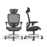 Alera® Minerva Ergonomic Mesh Swivel Task Chair, Supports Up to 275 lb, 17.24 to 20.98 Seat Height, Black Seat/Back, Black Base (ALEMV41BME18)